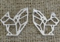 [307456] Zawieszka mała wiewiórka origami w kolorze srebrnym