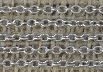 Łańcuszek anchor w kolorze srebra 2x1.5mm