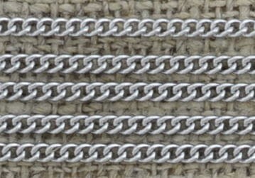 Łańcuszek pancerka w kolorze srebra 2,8x2,3mm