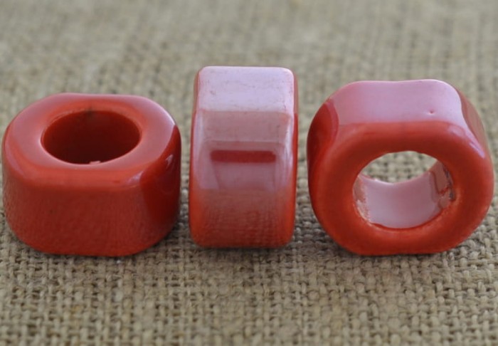  [760512] Koralik modułowy 22*20mm czerwony