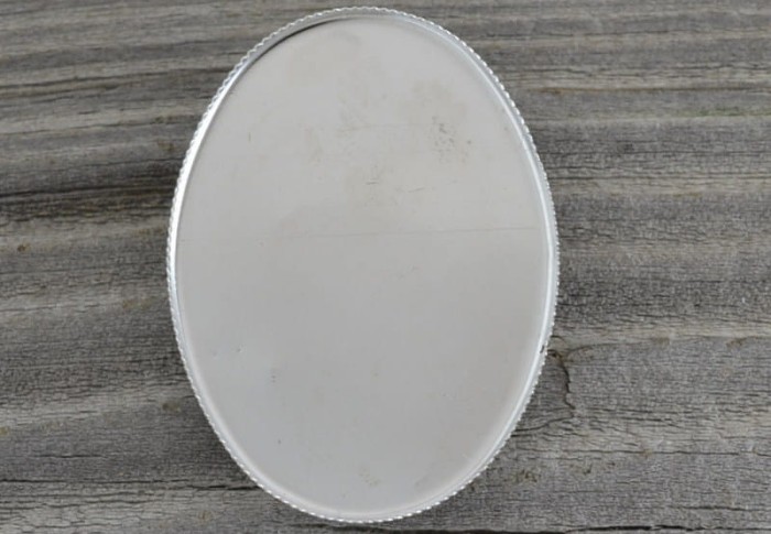 50213 Klasyczna baza broszki w kolorze srebra z tarczą płaską 40*30mm