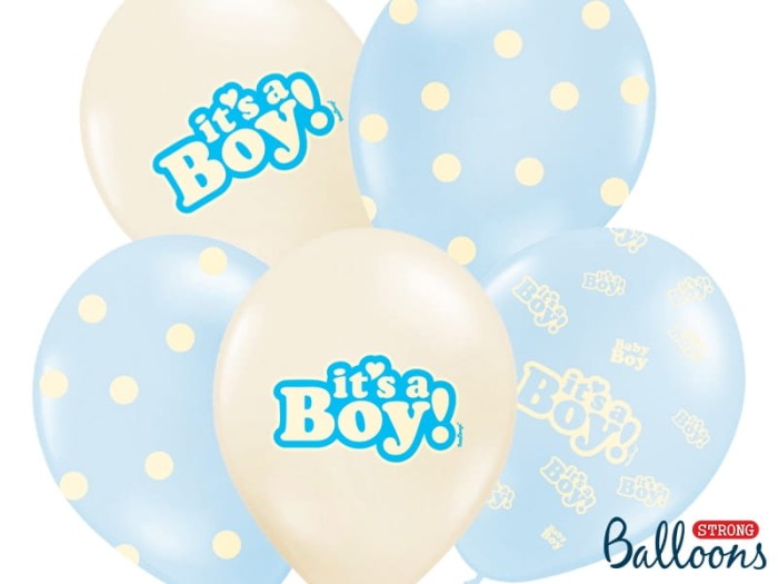 Balony z nadrukiem It's a boy! 5szt