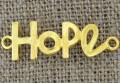 21257 Element ozdobny łącznik napis HoPe w kolorze złotym