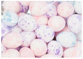[w11503] Jajka 1,5x1,9cm białe różowe fioletowe plamki 100szt