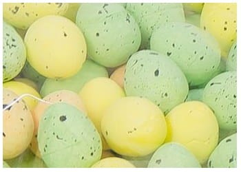 [w11512] Jajka 1,5x1,9cm żółte pomarańczowe zielone 100szt