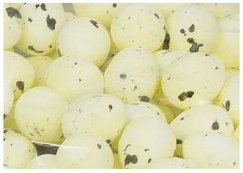 [w11510] Jaja styropianowe nakrapiane 1,5x1,9cm jasnożółte 100szt