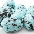 [w11808] Jajka styropianowe nakrapiane 18x25mm niebieskie 50szt