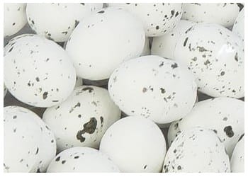 [w11817] Jajka styropianowe nakrapiane 18x25mm białe 50szt