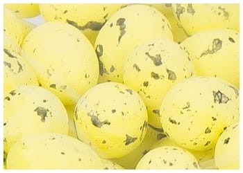 [w11809] Jajka styropianowe nakrapiane 18x25mm żółte 50szt