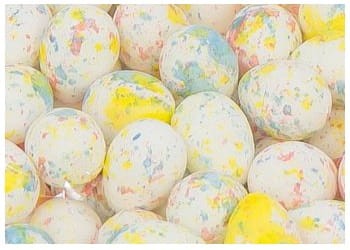 [w11801] Jajka nakrapiane 18x25mm białe w kolorowe plamki 50szt