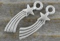 ś0797 Zawieszka Gwiazda Betlejemska 20*5mm w kolorze starego srebra 4szt