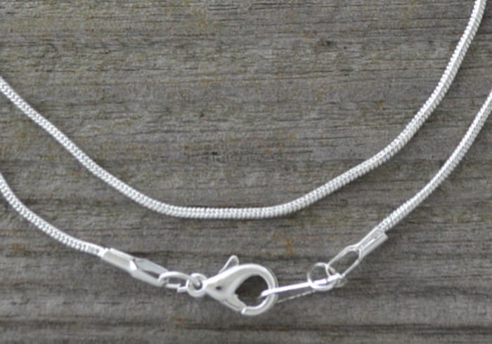 [15156] Baza naszyjnika łańcuszek snake srebrna długa