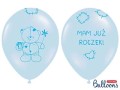 Balony z nadrukiem MAM JUŻ ROCZEK! błękitne 5szt
