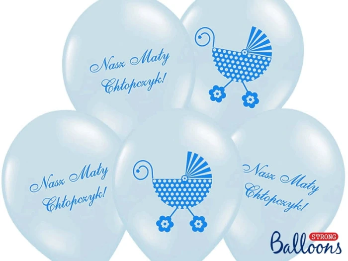 Balony z nadrukiem Nasz mały chłopczyk! 5szt