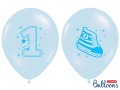 Balony z nadrukiem trampek błękitne 5szt