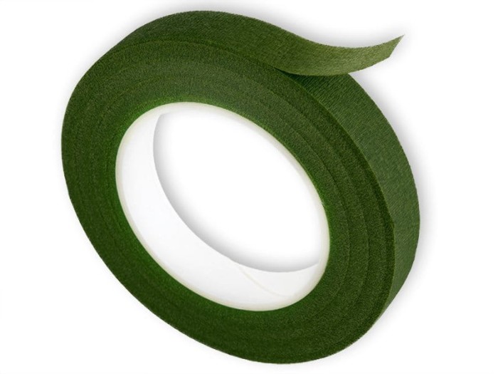 Taśma maskująca florystyczna 12mm oliwkowa