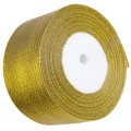 Wstążka brokatowa 50mm 22mb złota