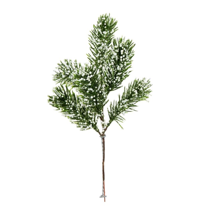 Gałązka świerku duża zielona z kuleczkami 30cm