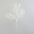 Gałązka brokatowa rózga rozłożysta 36cm biała