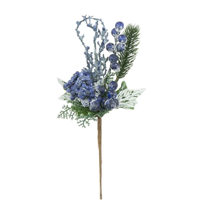 Gałązka ozdobna z fioletowymi jagódkami