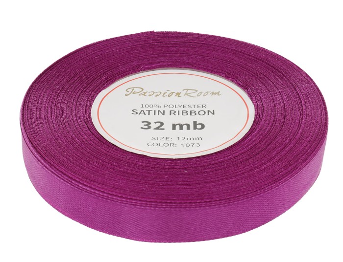 Wstążka satynowa 12mm 32mb biskupia