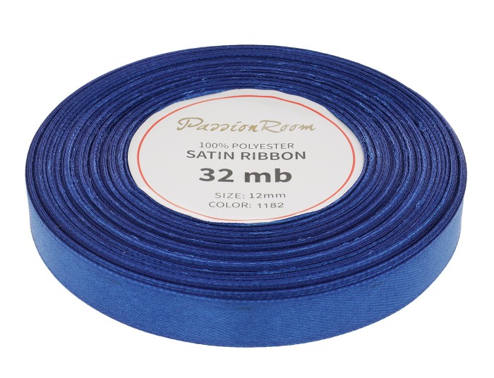 Wstążka satynowa 12mm 32mb granatowa