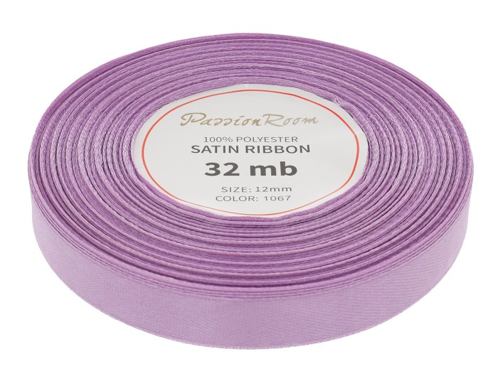 Wstążka satynowa 12mm 32mb lawendowa