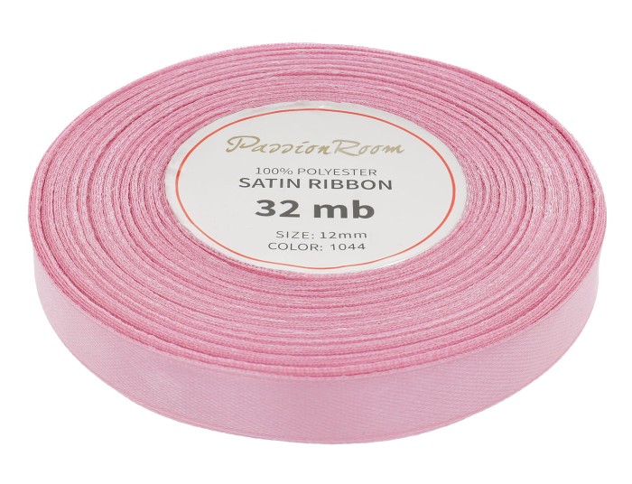 Wstążka satynowa 12mm 32mb różowa