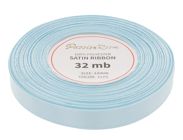 Wstążka satynowa 12mm 32mb ciemnobłękitna