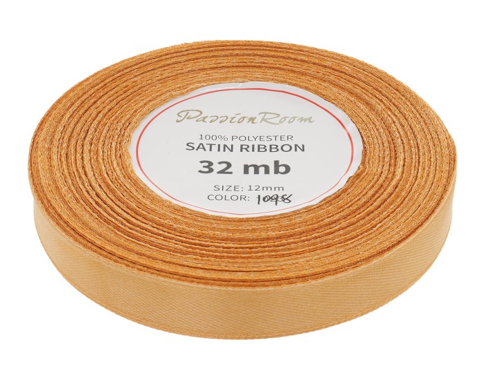 Wstążka satynowa 12mm 32mb miedziana