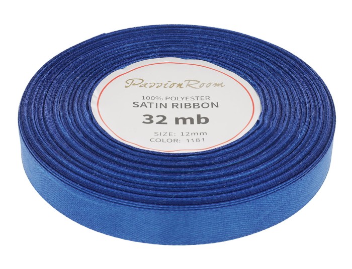 Wstążka satynowa 12mm ciemnoniebieska