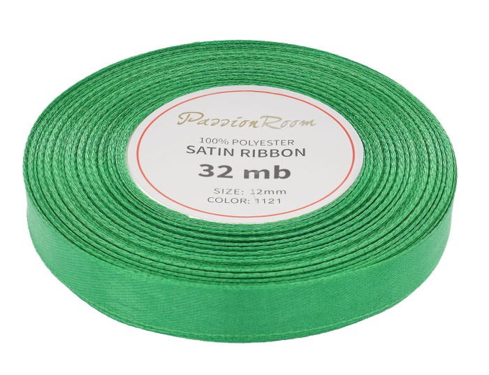 Wstążka satynowa 12mm 32mb zielona