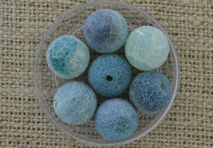 [240256] Kamień naturalny agat 14mm morski