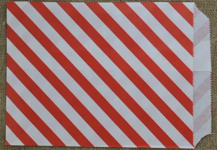 73409 Torebka papierowa zebra biało-czerwona