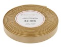 Wstążka satynowa 12mm 32mb bladozłota