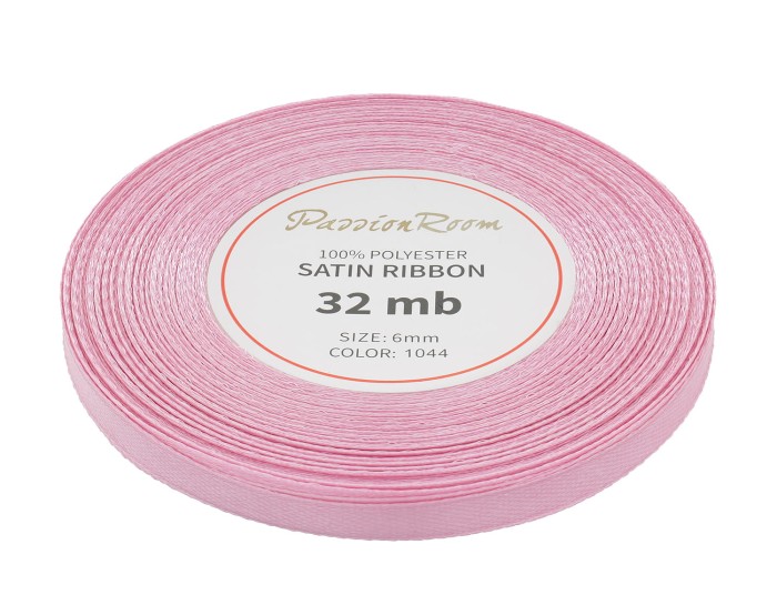 [86018] Wstążka satynowa 6mm 32mb różowa