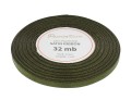 Wstążka satynowa 6mm 32mb oliwkowa