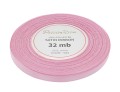 Wstążka satynowa 6mm 32mb ciemnoróżowa