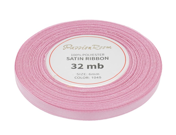 Wstążka satynowa 6mm 32mb ciemnoróżowa