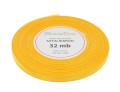 Wstążka satynowa 6mm 32mb ciemnożółta