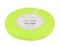 Wstążka satynowa 6mm 32mb limonkowa