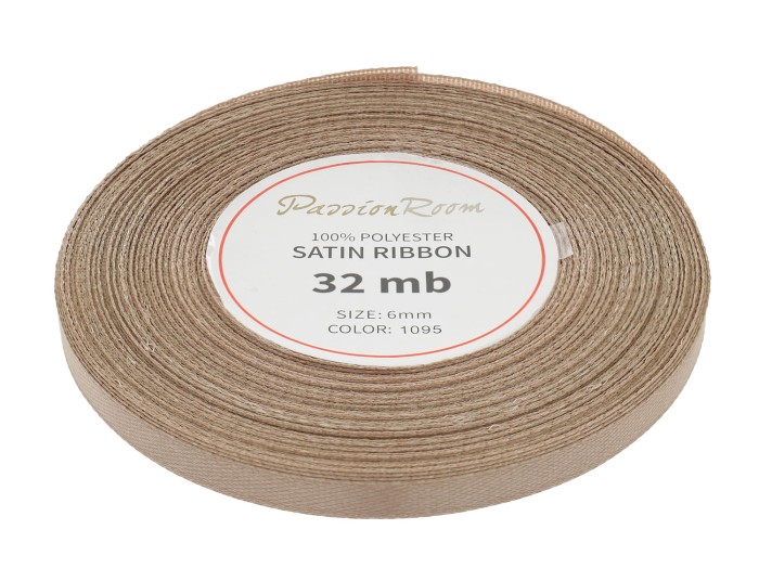 [86110] Wstążka satynowa 6mm 32mb cappuccino