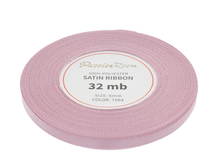 Wstążka satynowa 6mm 32mb przydymiony róż