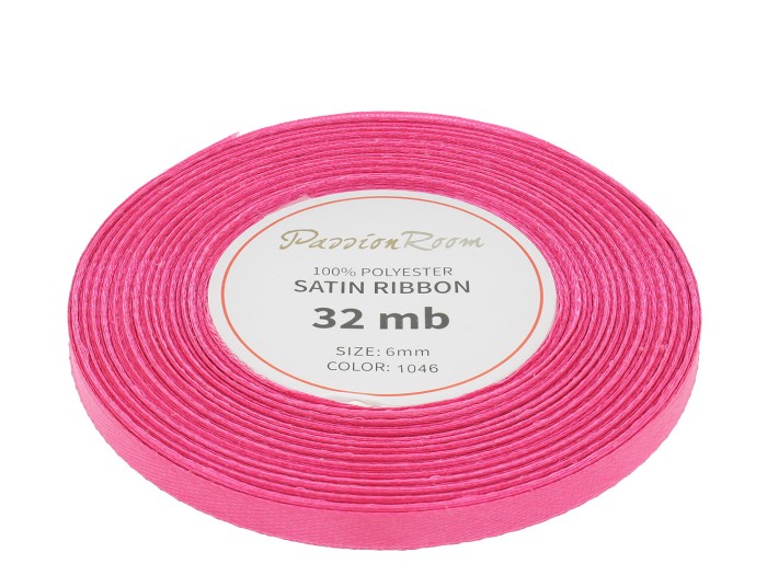 Wstążka satynowa 6mm 32mb różowy barbie