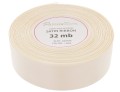 Wstążka satynowa 25mm 32mb ciemnokremowa