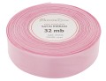 Wstążka satynowa 25mm 32mb różowa