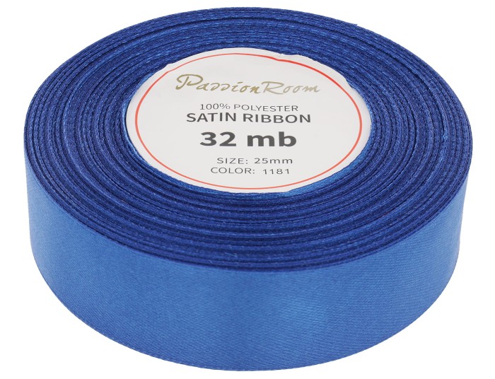 Wstążka satynowa 25mm ciemnoniebieska