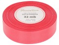 Wstążka satynowa 25mm 32mb koralowa