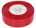 Wstążka satynowa 25mm 32mb bordowa