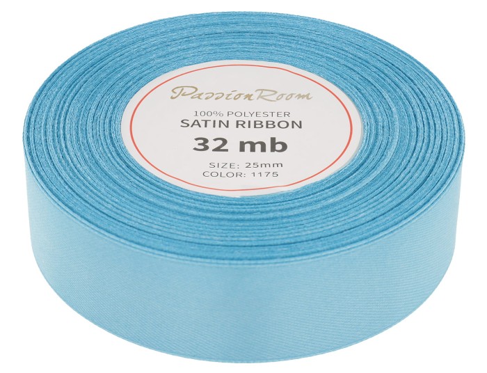 Wstążka satynowa 25mm 32mb jasnoturkusowa